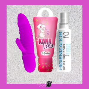 Kit com Pretty Love 10 Funções Higienizador de Brinquedos Xana Loka